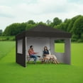 thumbnail image 5 of M optimized 10' x 10' Pop Up Canopy Tent, Outdoor Pop Up Commercial Canopy with 4 Removable Sidewalls, Heavy Duty Commercial Instant Tent for Farmer Market, Craft Fair, Event, Vendor, 5 of 5