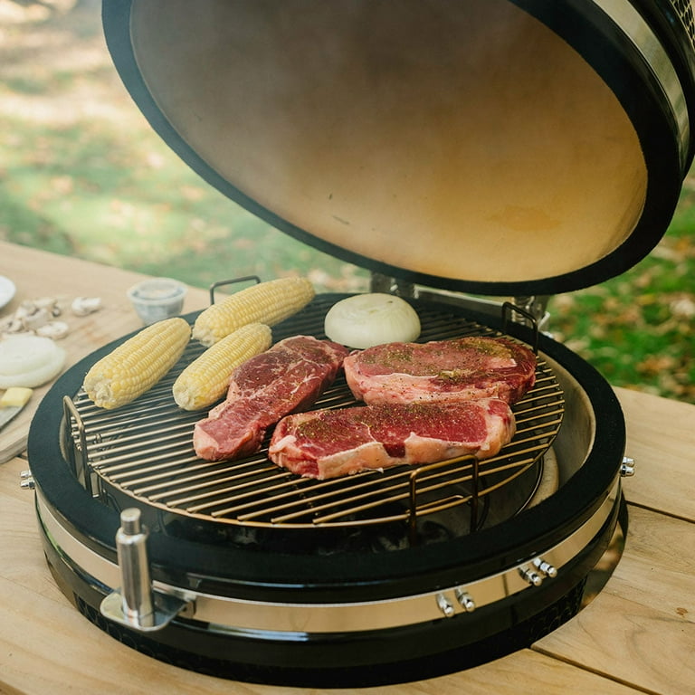 Ash & Ember Grade A Teak Ceramic Grill Table, 22
