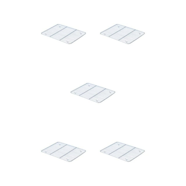 kurtrusly Stainless Steel Tray Space-saving And For Food Storage And Baking Purposes Food Storage Tray Baking Pan Tray 304net rack medium 5Set