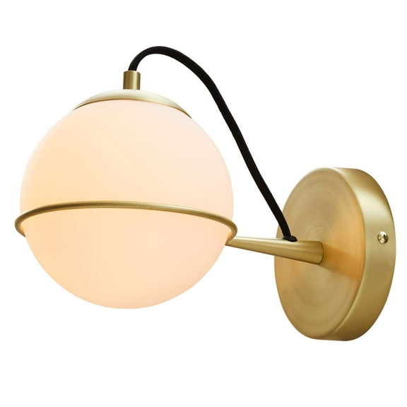 Sconce Wall Lamp Light Fixture, Gold, Glass, Modern Contemporary, Living Kitchen Cafe Bistro Hotel Restaurant