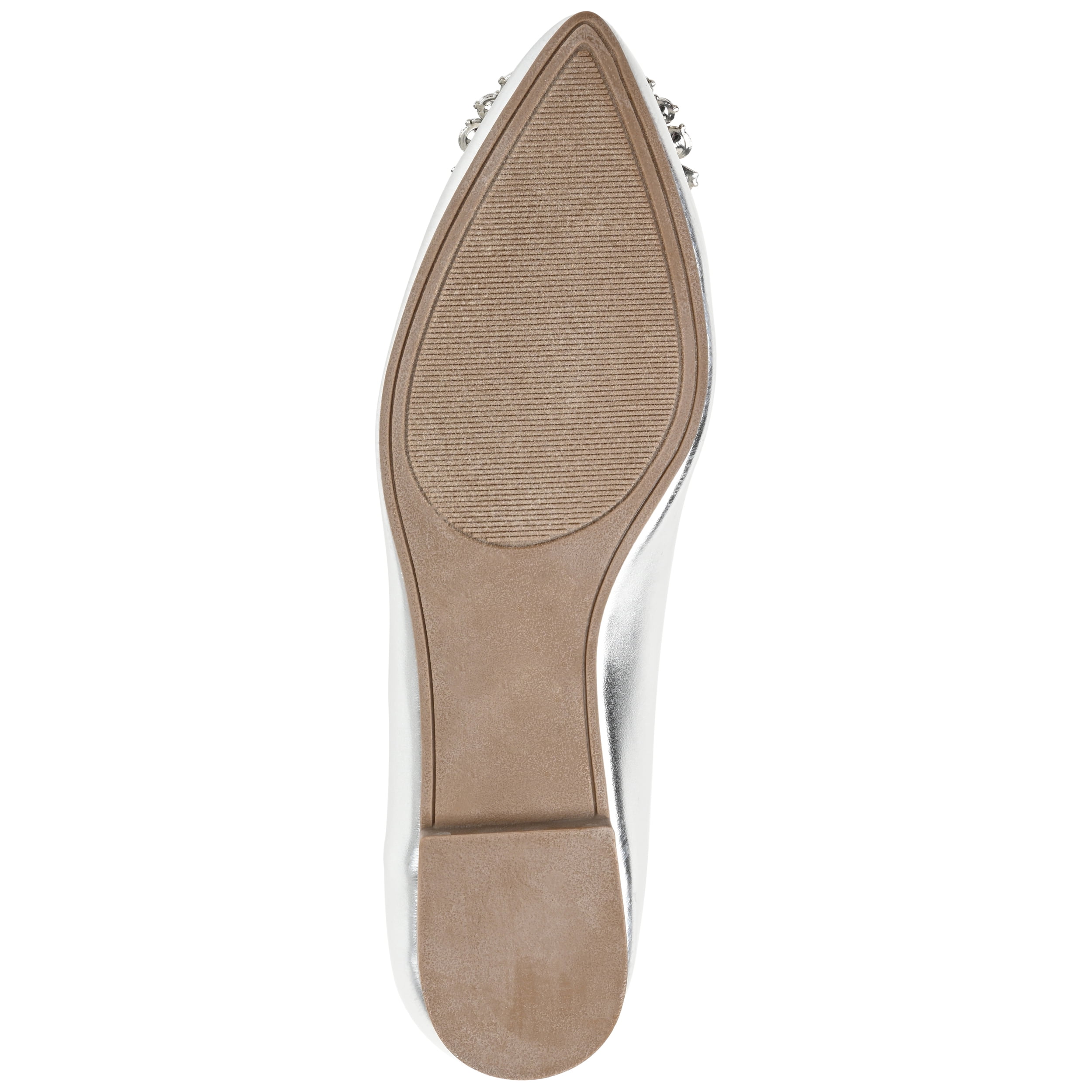 Journee Women's Renzo Pointed Toe Ballet Dress Flat with Jeweled Brooch, Widths Available