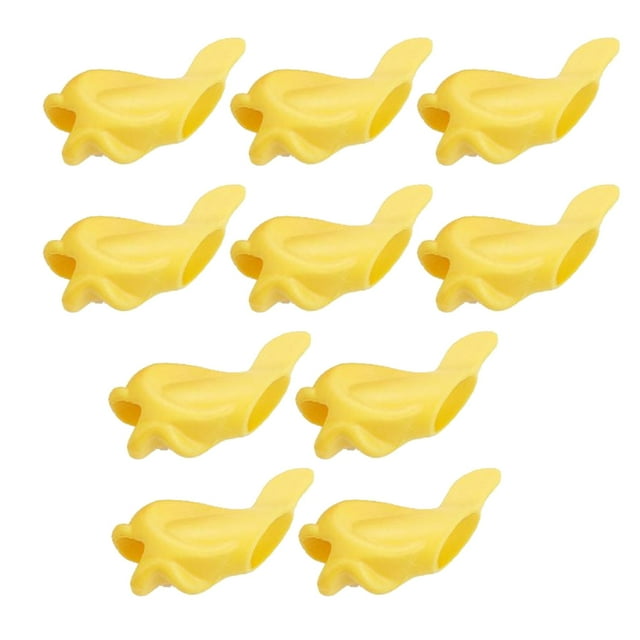 fastboy 10 Pieces Silicone Children Pencil Grip Portable Reusable Replacement Home Writing Aid Accessories Random Color