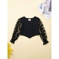 thumbnail image 4 of hirigin Kid Girl Pants Suit, Long Sleeve Round Neck Dot Print Loose Tops + Fall Summer Casual Ripped Jeans, 4 of 9