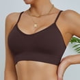 thumbnail image 2 of Arlun,Sports Bras for Women Full Coverage No Underwire Thin Bra Adjustable Spaghetti Strap Crop Tank Top Backless Bras Comfort Breathable Workout Yoga Daily Bra Coffee L, 2 of 6