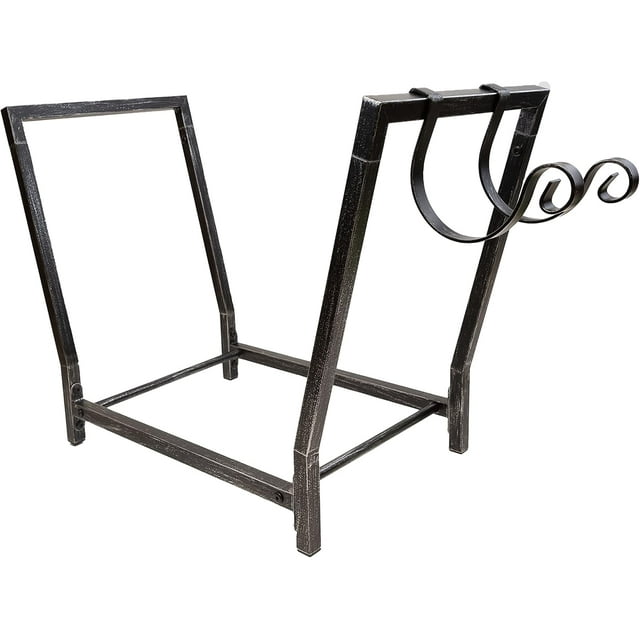 Firewood Rack Outdoor and Indoor Firewood Storage with Kindling Wood Hooks.in Double Coated Fire Wood Rack Rustproof Stable Log Holder and Fireplace Decor Organizer