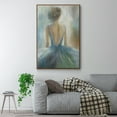 thumbnail image 2 of Lady in Blue Framed Premium Gallery Wrapped Canvas - Ready to Hang - 25 x 37 - Walnut Floating Frame, 2 of 9