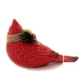thumbnail image 2 of Christmas Cardinal W/Burlap Bow Polyresin Red Bird Figurine Y6392 A, 2 of 2