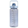 thumbnail image 3 of Botella de agua deportiva de 2 litros con pajita FloreceBien, de plástico, color rosa, 3 of 3