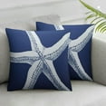 thumbnail image 2 of Nawypu  Navy Blue and White Starfish Pillowcase Home Decorative 2pcs Square Throw Pillow Case Cushion Covers Double Sided Printed, 2 of 6