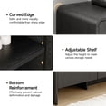 thumbnail image 2 of ROGALIS 60'' Sideboard Buffet Cabinet – Large Credenza with 4 Doors, Modern Arched Storage Cabinet for Living Room Dining Room, Space Saving Design for Kitchen Coffee Bar or Entryway, Black, 2 of 7