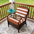 thumbnail image 4 of Outdoor Patio Cushion Covers 2 Pack Burnt Orange Stripes Patio Chair Cushion Covers with Ties and Zipper Modern Parallel Lines Waterproof Outdoor Seat Cushion Covers for Patio Furniture 22"x22", 4 of 9