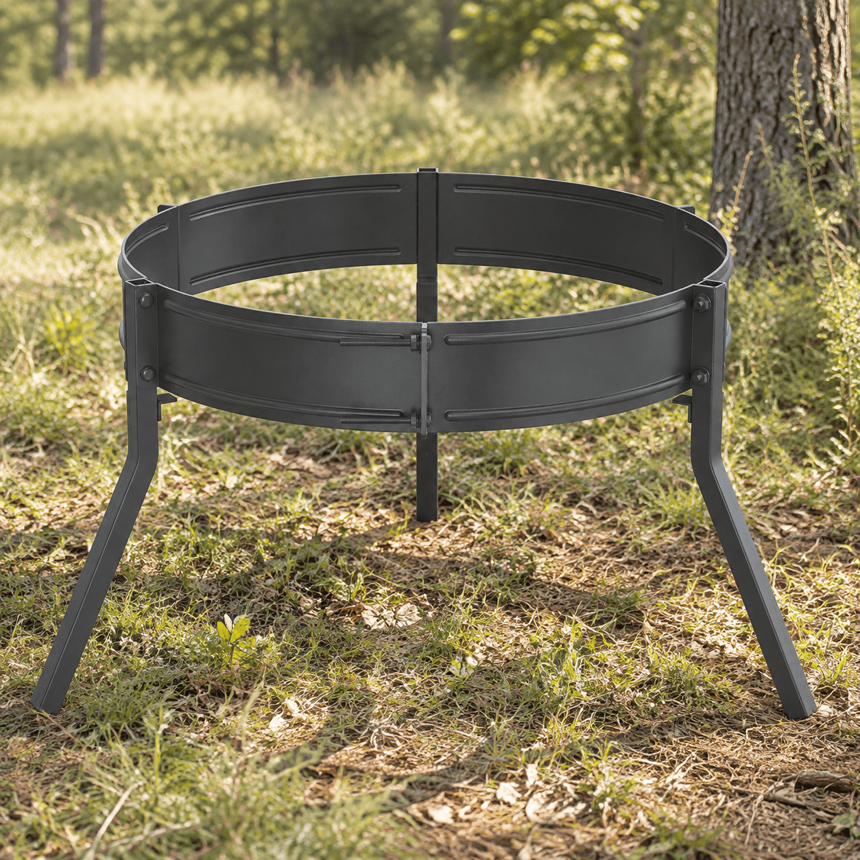 55 Gallon Band Leg Mounting Kit with Adjustable Bolts for DIY Deer Feeder