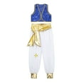 thumbnail image 3 of Alvivi Kids Boys Halloween Arabian Prince Cosplay Costume Vest Waistcoat with Loose Pants Set Royal Blue 14, 3 of 8