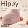 thumbnail image 3 of Cushionaire Hippy Women’s Suede Platform Ankle Boots – Water-Resistant Genuine Suede, Faux Fur Lining, Cozy Winter Slip-On Design, Comfortable Footwear with Wide Widths Available, 3 of 11