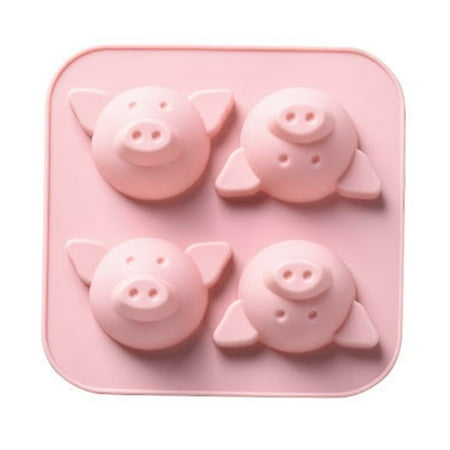 

YUNx Non-sticky Demoulding Food Grade Cake Mold Cute Pigs Shape Silicone Pastry Mold Kitchen Supplies