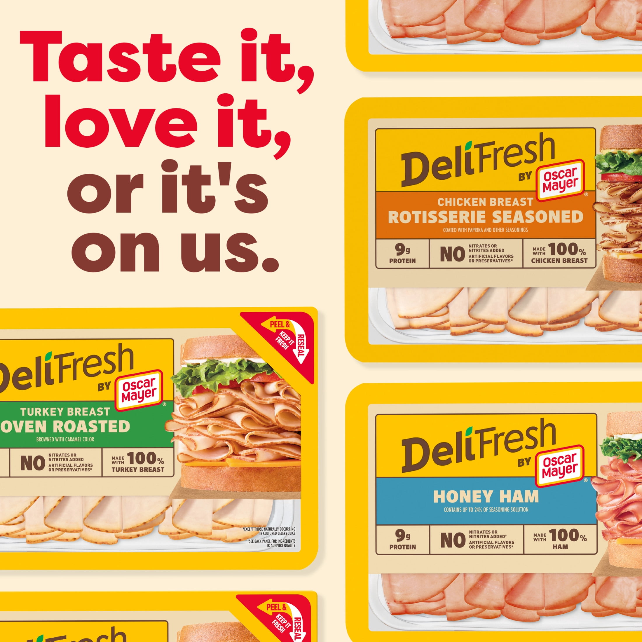 Oscar Mayer Deli Fresh Deli Meat, for a Low Carb Lifestyle, Rotisserie Seasoned Chicken Breast, No Artificial Preservatives, 9 oz