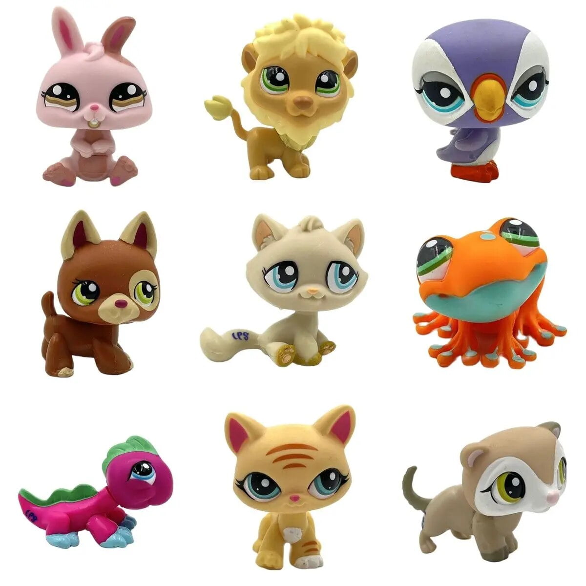 Lps Owl Numbers Rare Littlest Pet Shop Toys Cute Animal Toy Yellow