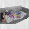thumbnail image 6 of Lotus Soft Flannel Fleece Throw Blanket, Watercolor Vivid Mandala Artwork, Cozy Plush for Indoor and Outdoor Use, 50" x 70", Earth Yellow Violet Blue, by Ambesonne, 6 of 6