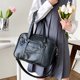 thumbnail image 4 of Minnieouse Bolso de hombro de PU informal japonés, opción moderna y práctica para estudiantes, bolso japonés Bolsas de mensajero y de hombro negro, 4 of 6