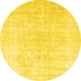 thumbnail image 1 of Ahgly Company Indoor Round Persian Yellow Traditional Area Rugs, 6' Round, 1 of 4