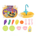 thumbnail image 1 of Children's Mini Kitchen Toy Sink Simulation Electric Circulating Water Play House Toy Children's Favorite Gift，Yellow, 1 of 6