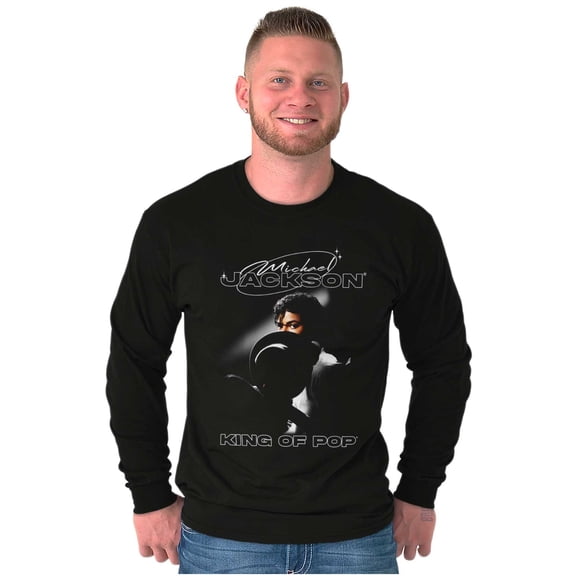 Michael Jackson Smooth Criminal Crew Neck Long Sleeve Graphic Tee Brisco Brands S