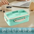 thumbnail image 5 of YIKA Tupperware Container Lunch Box Can Be Heated Household Students Sealed Lunch Box Cutlery Spoon Preservation Box Kitchen Storage Green, 5 of 5