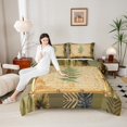 thumbnail image 4 of Feelyou Tropic Green Leaves Bedding Comforter Set, Vintage Rustic Botanical Twin Comforter Sets, Teens Kids Boys Girls Reversible Bedding Set, Super Cozy Room Decor, 2 Pieces, 4 of 8