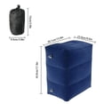 thumbnail image 4 of Greeniant Vuelo reposapiés para dormir almohada de tres capas inflable flocado reposapiés estera portátil reposapiés almohada almohadilla Kits de desorden para acampar azul oscuro, 4 of 6