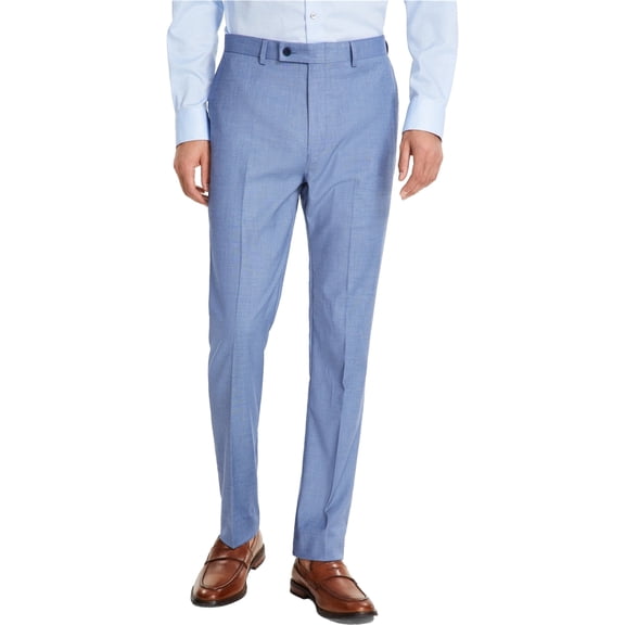 Calvin Klein Mens Slim-Fit Dress Pants Slacks, Blue, 34W x 34L