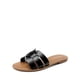 thumbnail image 1 of Sandalias tipo slide para mujer DREAM PAIRS negras talla 9.5 planas, 1 of 8