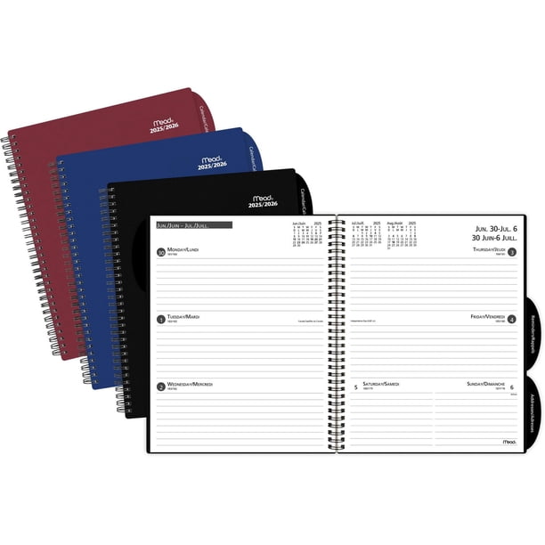Leddy Living Agenda Semainier 2026 – Format Poche 10,5x18,5 Cm – Papier Écologique – Couverture Soft Touch Bleu