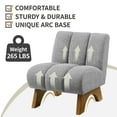 thumbnail image 4 of Art Leon Modern Accent Chair, Sherpa Fabric with Deep Upholstered,Single Sofa Chair for Living Room,Gray, 4 of 9