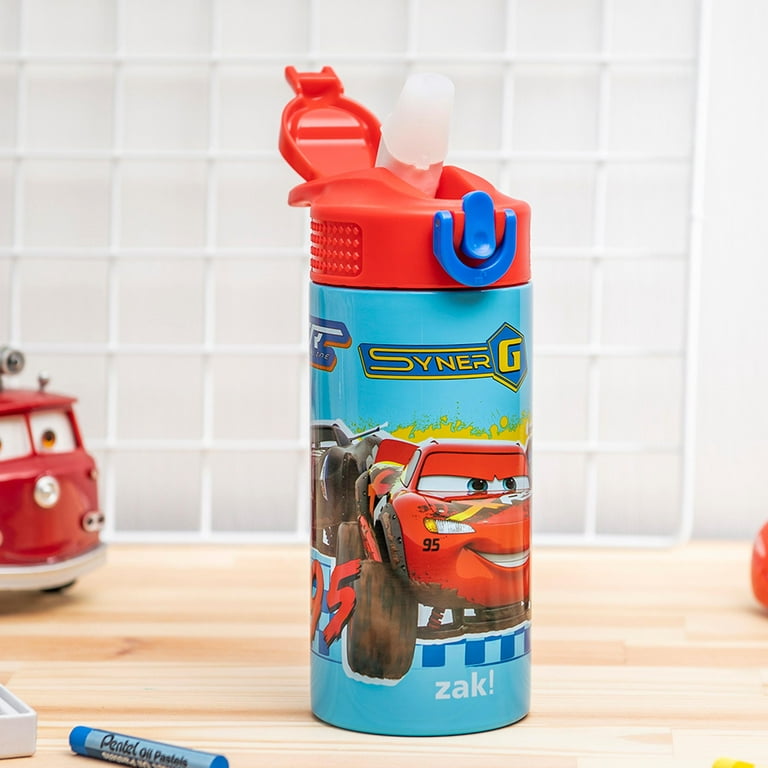 Cars Lightning McQueen Mater kids flip top water bottle disney