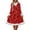 Red, variant on Women's Fashion Casual Gold Velvet Fleece Dress with Christmas Print, V-neck Long-sleeved Dress for Holiday Parties and Everyday Wear, Soft Women's Winter Dress,Red,M