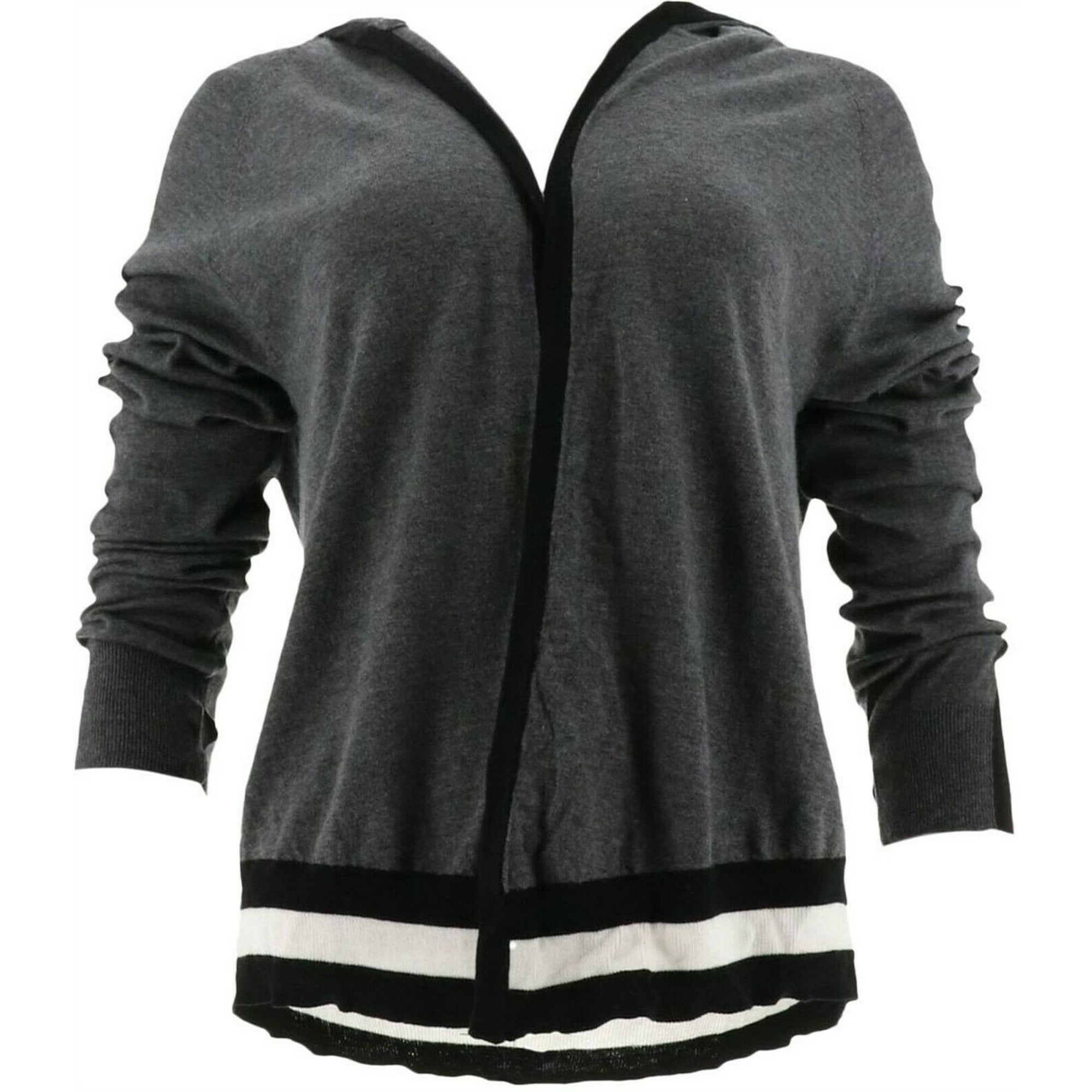 Lisa Rinna Collection Hooded Cardigan Sweater Women's A305077 | Walmart  Canada