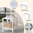 thumbnail image 4 of Large End Table Farmhouse Side Table Industrial Style Sofa Table Coffee Table Metal X Accent Wood End Table NightStand with Storage Shelf for Living Room Bedroom, 4 of 4