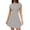 Gray, variant on Women's Sexy Low Back Mini Dress Short Sleeve Crew Neck A-Line Graduation Sundress