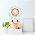 thumbnail image 1 of GOOHOCHY Wall Decor Mirror Round Decorative Mirrors Wood Light Brown 1Pcs For Homeowners And Interior Designers, 1 of 8