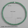 thumbnail image 4 of Men Women Hip Hop 7mm Emerald Zircon Cuban Necklace Fashion Charm Jewelry, 4 of 5