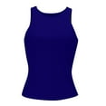 thumbnail image 3 of YUEJUIR Sleeveless Tops for Women Sleeveless Tank Top Blouse Women Racerback Slim Top Knit Ribbed Shirt Women's Blouse Camisole Tops for Women Graphic Tank Tops for Women (Blue,XL), 3 of 5