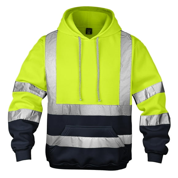 Sudadera wefeyuv 3XL con capucha reflectante de seguridad amarillo azul marino