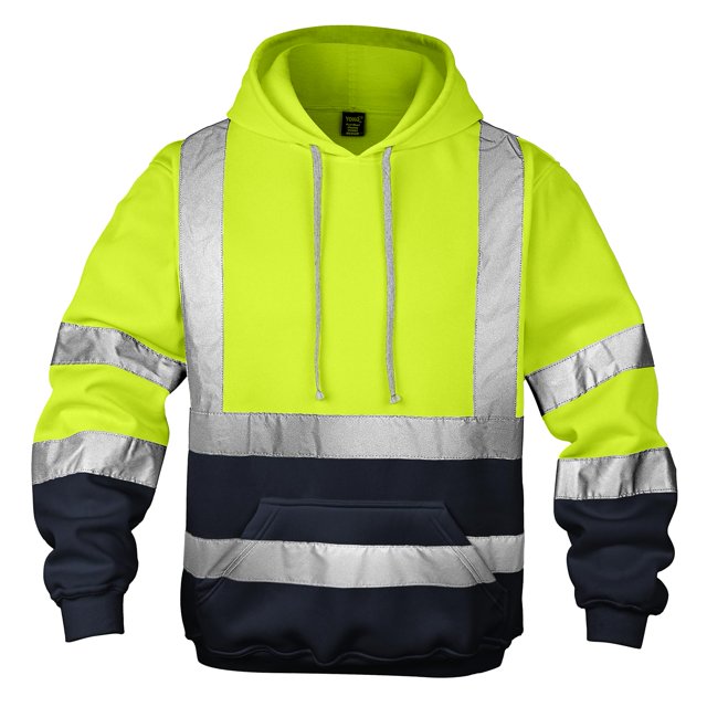 Sudadera wefeyuv 3XL con capucha reflectante de seguridad amarillo azul marino