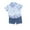 Blue, variant on Edvintorg 6M-5Y Toddler Boys Clothes Cute Car Printed Turndown Collar Shirt Denim Shorts Set Fashion Summer Short Sleeve Outfits 2 Piece