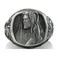 thumbnail image 4 of The Good Shepherd Jesus Silver Ring For Men, Christ and his Sheep Signet Ring, Christian Jewelry, Victorian Art Ring For Men, Jesus Men Ring, 4 of 5