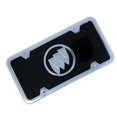 thumbnail image 1 of Buick Chrome Logo Black Acrylic License Plate with Chrome Frame Kit, 1 of 4