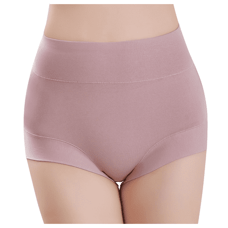Fulorrnie Underwear for Women Plus Size High Waist Tummy Control Seamless Panty Briefs Banded Stretchable Panties PK1 M