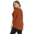 thumbnail image 3 of CRAYNER 3/4 Sleeve T-Shirts for Womens Casual V-Neck Tunic Tops Loose Fit Basic Tees Blouses Lightweight Pullover with Pocket, 3 of 5