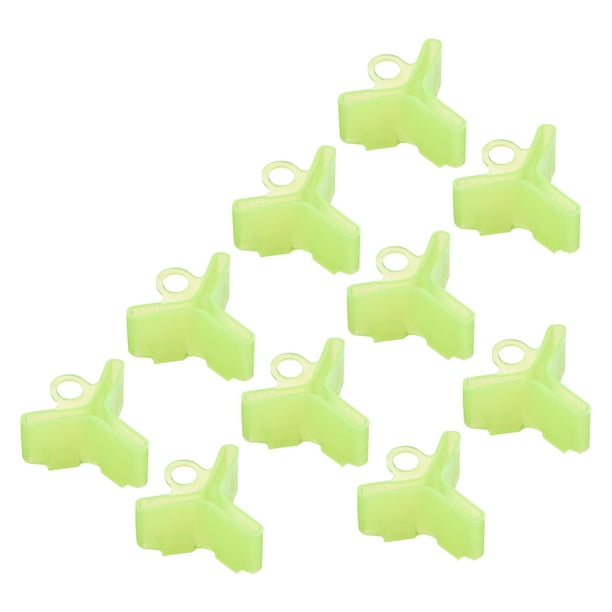 Uxcell Plastic Fishing Hook Bonnets Treble Hook Covers Fit for 1/0#，2/0#,  Fluorescent Yellow 50 Pack