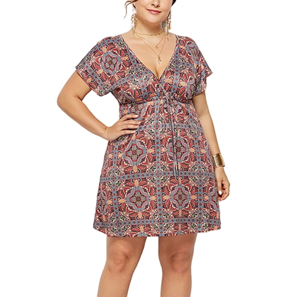 plus size red tshirt dress